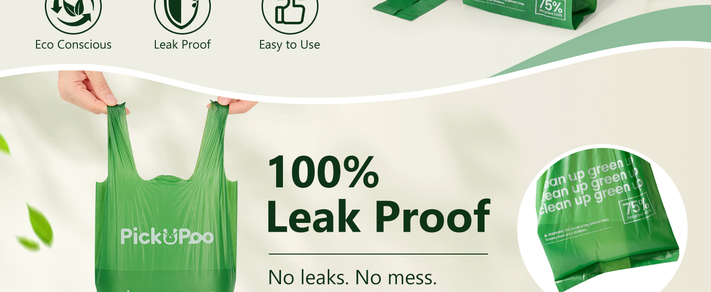 PickUPoo premium dog poop bags lifestyle display